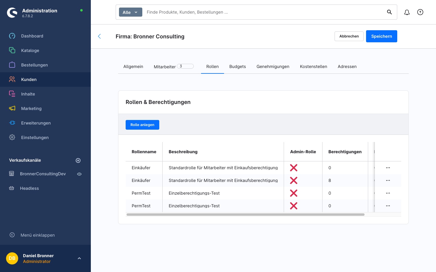 Firmendetail – Tab Rollen