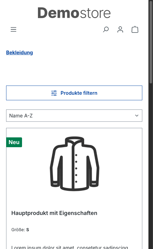 Mobile Ansicht als Gast – Preise ausgeblendet